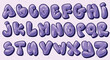© Titikdrawn - vector set color bubble graffiti font alphabet lettering