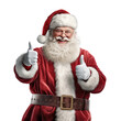 © Marcela Ruty Romero - Santa Claus showing thumbs up, isolated on white or transparent background. AI Generated.