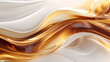 Abstract art. White and brown swirls in liquid. Cream and caramel. Desktop background.