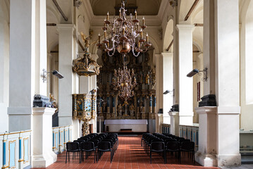 Wall Mural - Lutheran church in Lestene, Latvia.