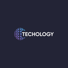 creative abstract, gradient, circuit logo template