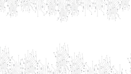 Abstract Technology Circuit board background. Grey white Abstract technology background. Digital technology with plexus background and space for your text	
