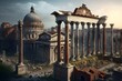 ancient Rome full of monuments NatGeo detailed realistic 
