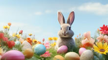 Easter Bunny And Easter Eggs