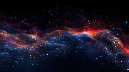 Data Technology Seamless Background, Abstract Digital Network