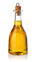 Wall Mural - Olive oil bottle isolated on a white background