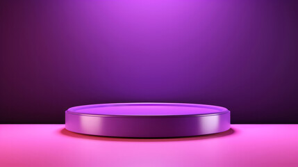Wall Mural - Minimal abstract background for product presentation. Purple podium space