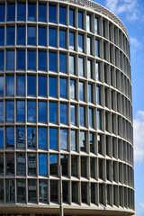 Sticker - historic, modernist building in the shape of a cylinder in Poznan, Poland