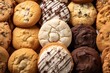 Closeup View Of Assorted Cookies Reveals Delicious Details