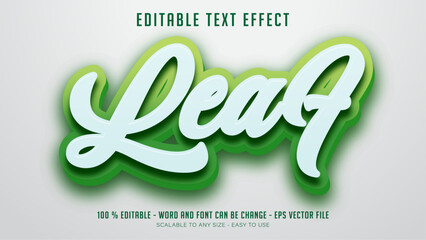 Poster - leaf editable  text effect