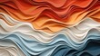 Abstract colorful background with fluid wavy shapes and paper texture