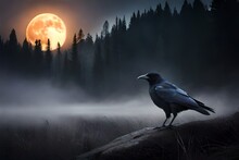 Raven On A Tree