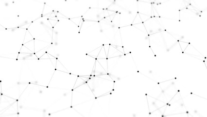 Technology Network Background Concept. Digital Nodes And Connection Paths. Technology Network Background. 4K Animation