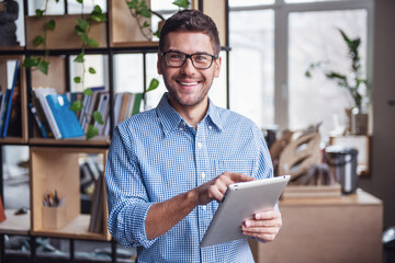 Sticker - Handsome businessman working