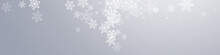 Gray Snow Vector Gray Panoramic Background.