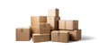© Аrtranq - cardboard box warehouse mockup, png file of isolated cutout object with shadow on transparent background.