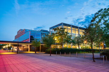 Wall Mural - Milton Keynes city centre at dusk