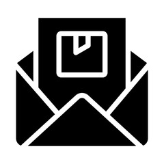 Sticker - Solid Package Box Mail icon