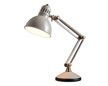 modern table lamp with glowing light, png file of isolated cutout object on transparent background.