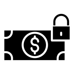 Wall Mural - Solid Dollar Lock icon