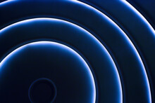 Overhead View Of Blue Concentric Circles