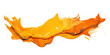 thick voluminous stroke of orange oil paint, png file of isolated cutout object on transparent background.