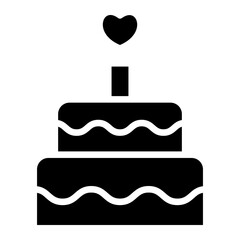 Wall Mural - Solid Valentine Cake icon