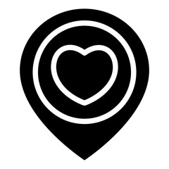 Sticker - Solid Heart Location icon