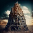 Tower of Babel wallpaper illustration 