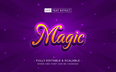Magic editable text effect - purple theme