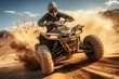 Quad bike, transport concept. Background with selective focus and copy space