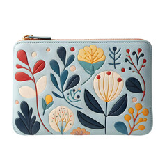 Wall Mural - Vintage women's single clutch bag illustrational art with a transparent background generative AI.
