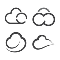 Wall Mural - Cloud logo vector template