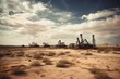 Barren oilfield. Lifeless. Generative AI