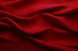 Abstract red background. Red fabric texture background. Red silk satin. Curtain. Luxury background for design. Shiny fabric. Wavy folds. 