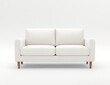 © Momo - White Sofa with Wooden Legs on a Clean Plain White Background - Sofa Mockup Design