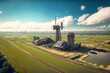 with windmills and solar planels and dystopic feel extremely detailed photography extra details hyper real panorama ray tracing depth of field high detail 3D super resolution hd 8k 