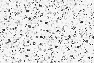 Terrazzo flooring marble stone wall texture abstract white grey background. Colorful terrazzo floor tile on cement surface, architecture interior design pattern, wallpaper material home decoration