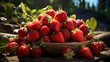 a bunch of strawberry, daylight, high quality, realistic  