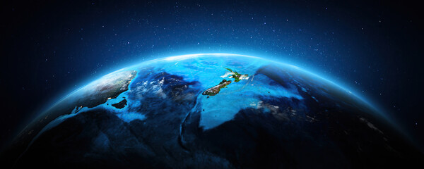 Wall Mural - new zealand from space