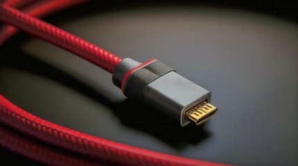 The long red USB type C cable