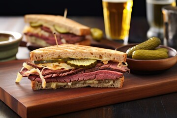 Sticker - homemade reuben sandwich with corned beef and pickles