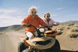 elderly women on quad bikes