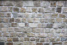 Texture Of Old Grey Stone Wall With Various Stones