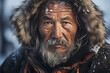 © chones - Portrait of a eskimo mature man. Generative AI