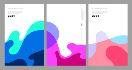 Vector Illustration colorful liquid and fluid abstract for banner template 2024
