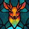 stained glass deer wallpaper 