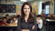 © Phoophinyo - Education: Portrait of a beautiful female teacher at a primary school in a classroom, inspiring young minds with education, learning, education.