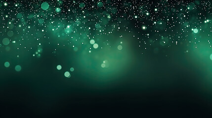 green shiny lights bokeh festive background 