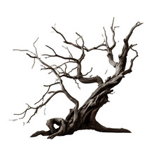 Dead Tree For Halloween And Horror Decoration On Transparent Background PNG